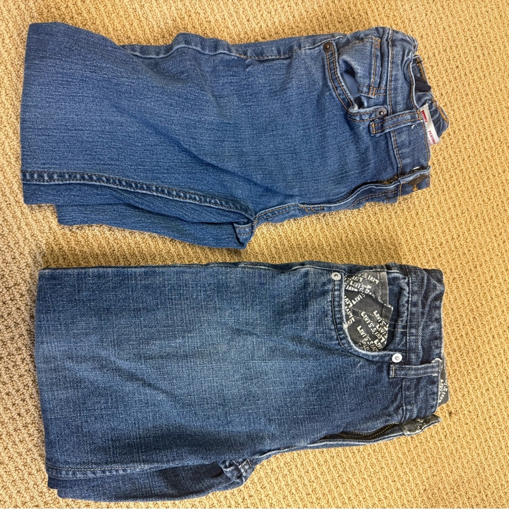 Lot of 2 Boys 7 Levi's Classic Blue Denim Jeans